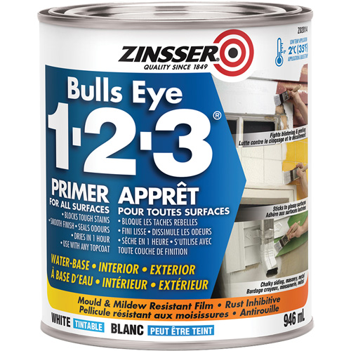 Bulls Eye 1-2-3&reg; Water-Base Primer, 946 ml, Can, White Nuna Depot Inc.
