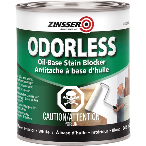 Odourless Oil-Base Stain Blocking Primer, White, Very Flat, 946 ml, Can Nuna Depot Inc.