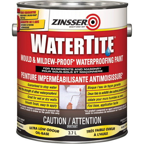Watertite&reg; Mold & Mildew-Proof Waterproofing Paint, White, Eggshell, 3.78 L, Gallon Nuna Depot Inc.