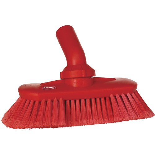 Brosse de lavage aliment&eacute;e en eau et &agrave; angle r&eacute;glable, Soies Doux, Longueur de 9-1/4", Rouge Nuna Depot Inc.