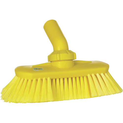 Brosse de lavage aliment&eacute;e en eau et &agrave; angle r&eacute;glable, Soies Doux, Longueur de 9-1/4", Jaune Nuna Depot Inc.