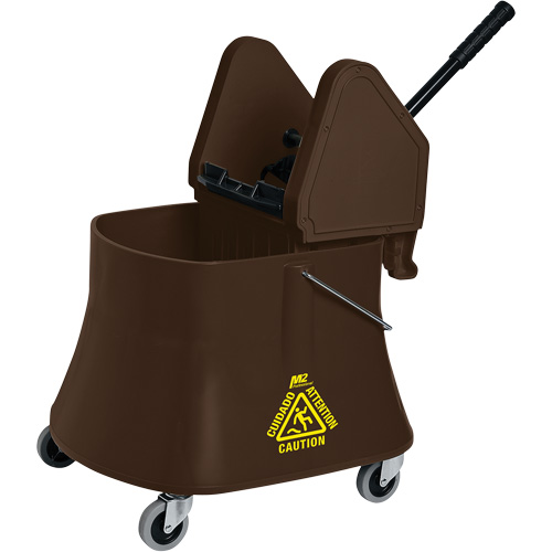Champ Bucket & Wringer Combo, Down Press, 10 US Gal.(40 Quart), Brown Nuna Depot Inc.