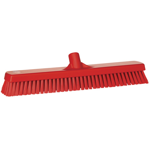 Deck & Wall Scrub Brush, Stiff Bristles, 19", Polyester, Red Nuna Depot Inc.