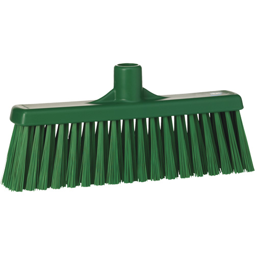 Upright Broom Head, Medium Bristles, 12", Polyester, Green Nuna Depot Inc.