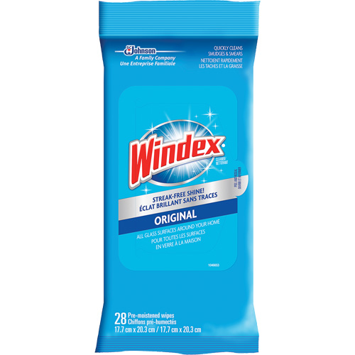 Lingettes nettoyantes pour verre et surfaces de Windex, Sachets Nuna Depot Inc.