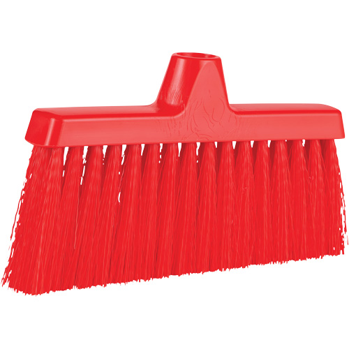 ColorCore Angle Head Broom, Medium Bristles, 10", Polypropylene, Red Nuna Depot Inc.