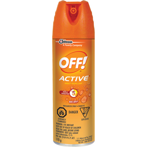 OFF! Active&reg; Insect Repellent, 15% DEET, Aerosol, 170 g Nuna Depot Inc.