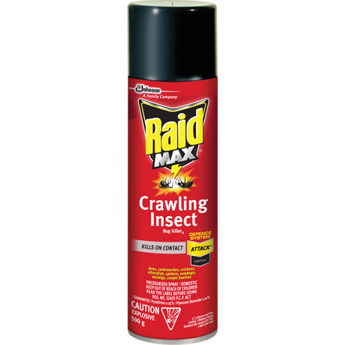 Insecticide contre les insectes rampants Raid Max, 500 g, Canette a&eacute;rosol, &agrave; base de solvant Nuna Depot Inc.