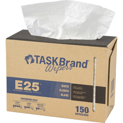 TaskBrand&reg; E25 Economy Scrim Wipers, All-Purpose, 16-3/4" L x 9-3/4" W Nuna Depot Inc.