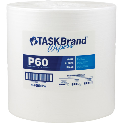 Chiffons de premi&egrave;re qualit&eacute; P60 TaskBrand, Tout usage, 13" lo x 12" la Nuna Depot Inc.