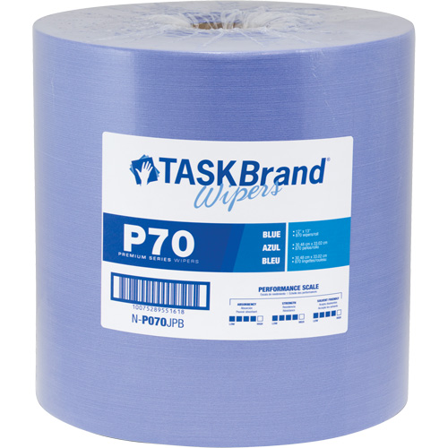 Chiffons de premi&egrave;re qualit&eacute; P70 TaskBrand, Robuste, 13" lo x 12" la Nuna Depot Inc.