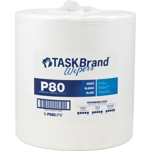 Chiffons de premi&egrave;re qualit&eacute; P80 TaskBrand, Robuste, 13" lo x 12" la Nuna Depot Inc.