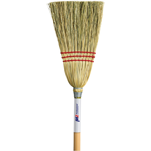 Lobby Corn Broom, 3-String, Wood Handle Nuna Depot Inc.