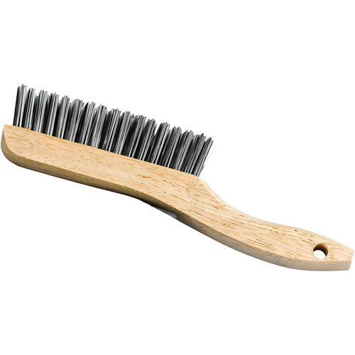 Shoe Handle Scratch Brush, Steel, 4 x 16 Wire Rows, 9-3/4" Long Nuna Depot Inc.