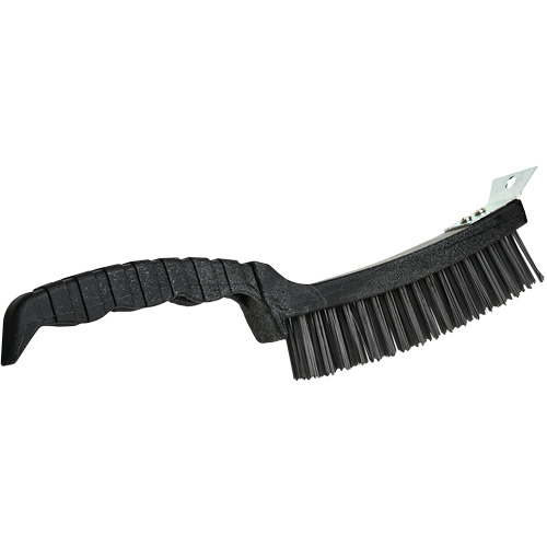 Scratch Brush, Steel, 4 x 17 Wire Rows, 12" Long Nuna Depot Inc.