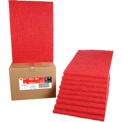 Tampon de nettoyage pour tapis, 14" x 20", Lustrage/Nettoyage, Rouge Nuna Depot Inc.