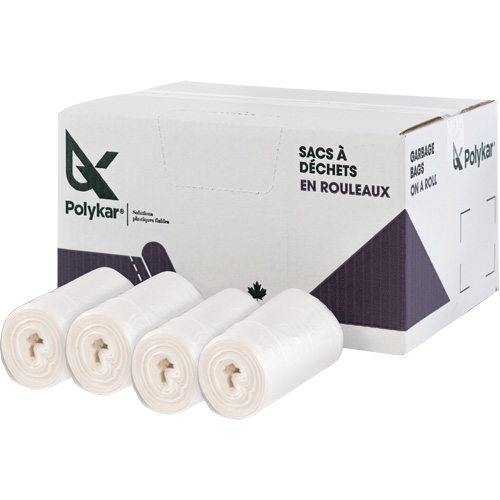 Sacs &agrave; d&eacute;chets de haute densit&eacute;, Utilitaire, 36" la x 26" lo, 13 microns, Givr&eacute;, Capacit&eacute; 45 L (12 gal.) Nuna Depot Inc.