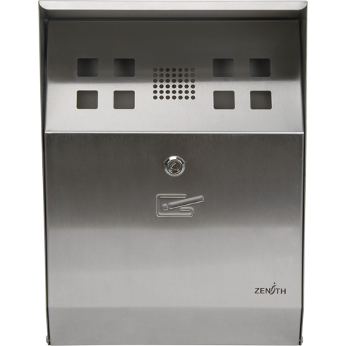 Cendrier, Montage mural, Acier inoxydable, Capacit&eacute; 1.6 Litres, Hauteur 13-4/5" Nuna Depot Inc.