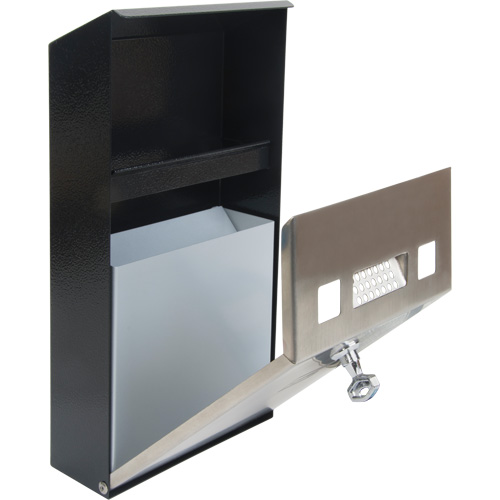 Cendrier, Montage mural, Acier inoxydable, Capacit&eacute; 1 Litre, Hauteur 11-4/5" Nuna Depot Inc.