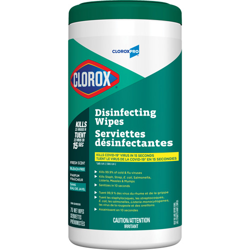Lingettes d&eacute;sinfectantes, 75 lingettes Nuna Depot Inc.