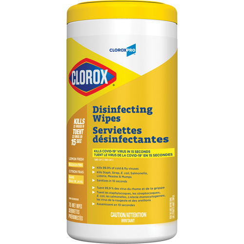 Lingettes d&eacute;sinfectantes, 75 lingettes Nuna Depot Inc.