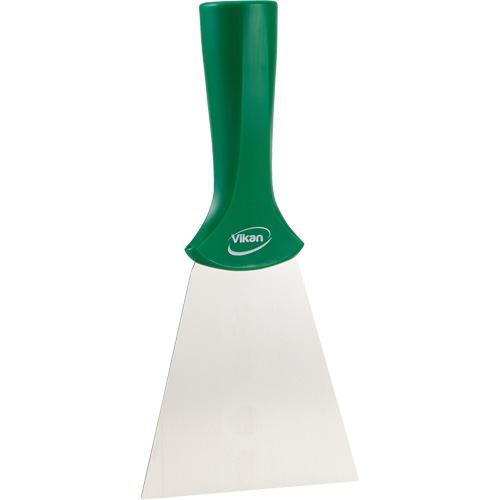 Grattoir en acier inoxydable avec poign&eacute;e montable sur manche, Vert, 4" la x 8" lo Nuna Depot Inc.