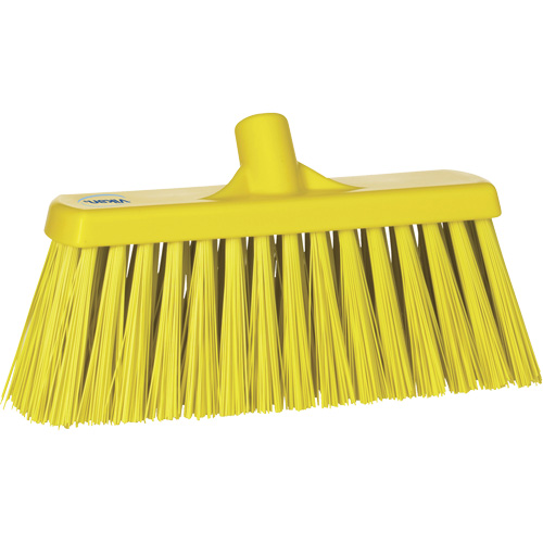 Heavy-Duty Push Broom, Stiff Bristles, 13", Polyester, Yellow Nuna Depot Inc.