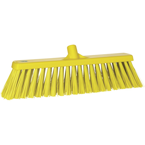 Heavy-Duty Push Broom, Stiff Bristles, 20", Polyester, Yellow Nuna Depot Inc.
