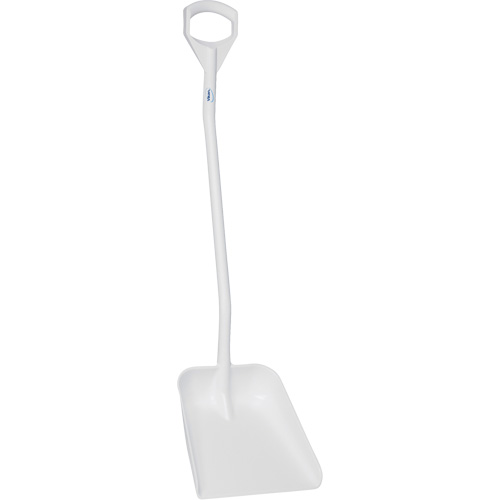 Ergonomic Large Blade Shovel, 51" Length, Plastic, White Nuna Depot Inc.
