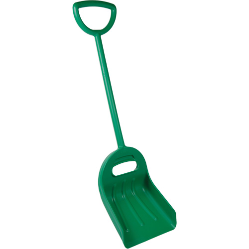 Double Grip Wide Shovel, 14" x 18" Blade, 47-1/2" Length, Plastic, Green Nuna Depot Inc.