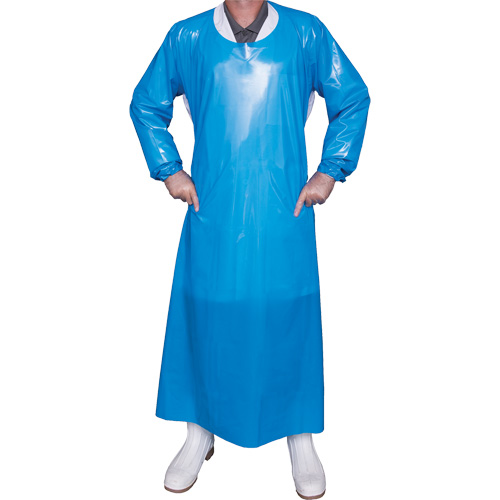 Top Dog 6 Mil. Gown, Large, Blue, Polyurethane Nuna Depot Inc.