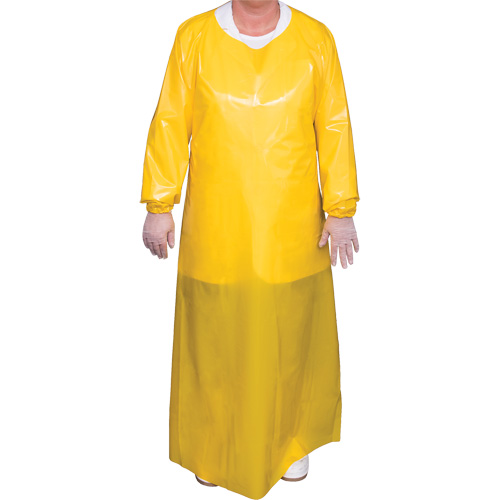 Top Dog 6 Mil. Gown, Large, Yellow, Polyurethane Nuna Depot Inc.