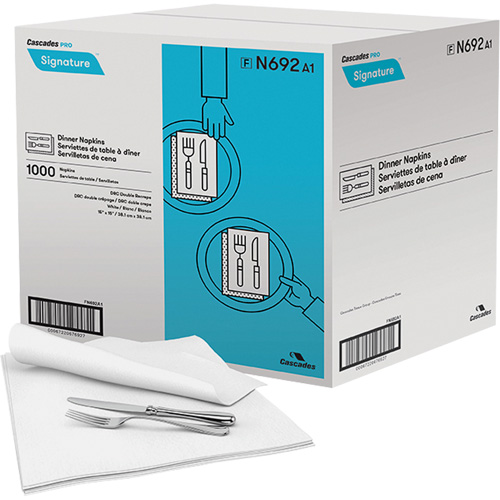 Serviettes de table Pro Signature, 1 pli, 15" x 15" Nuna Depot Inc.