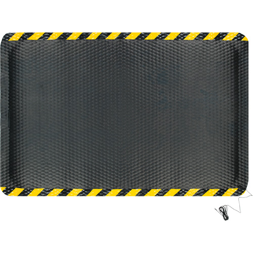 Tapis conductible Hog Heaven, 4' la x 6' lo, 5/8" &eacute;paisseur, Noir/Jaune, Nitrile Nuna Depot Inc.