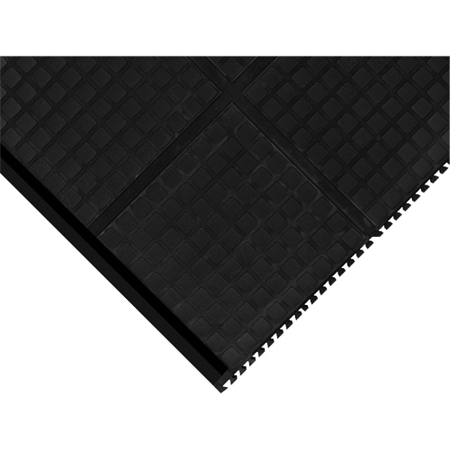 Hog Heaven&reg; Modular Tile 18"  - Corner, Corrugated, 3-1/3' x 3-1/3' x 3/4", Black, Nitrile Nuna Depot Inc.