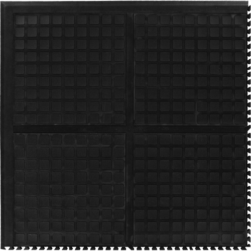 Hog Heaven III Comfort Modular Centre Tile, Corrugated, 3' x 3' x 3/4", Black, Nitrile Nuna Depot Inc.