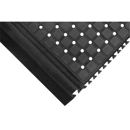 Hog Heaven&reg; Drainable Linkable Mats | Black 36" x 43.75" | Middle, Corrugated, 3' x 3-2/3' x 3/4", Black, Nitrile Nuna Depot Inc.