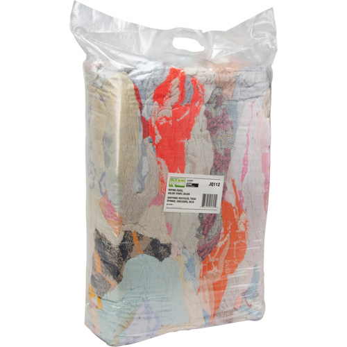 Recycled Material Wiping Rags, Terrycloth, Mix Colours, 25 lbs. Nuna Depot Inc.