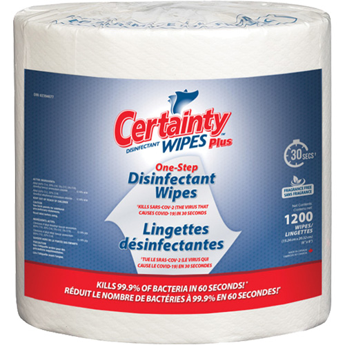 Lingettes d&eacute;sinfectantes, 8" x 6", 1200 lingettes Nuna Depot Inc.