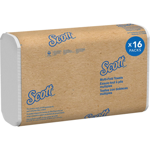 Essuie-tout &agrave; plis multiples en fibres recycl&eacute;es &agrave; 100 % Scott, 1 pli, 9-2/5" lo x 9-1/5" la, 250 /pqt Nuna Depot Inc.