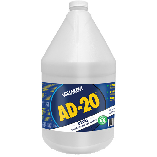 AD20 Decal Eco-Friendly Industrial Grade Calcium, Lime & Rust Stain Remover White Label, Jug Nuna Depot Inc.
