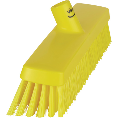 Push Broom Head, Fine/Stiff Bristles, 16-1/2", Polyester/Polypropylene, Yellow Nuna Depot Inc.