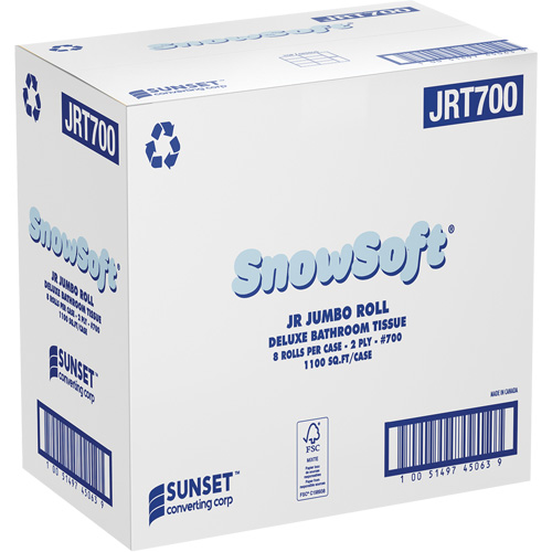 Papier hygi&eacute;nique de luxe Snowsoft, Rouleau G&eacute;ant, 2 Pli, Blanc Nuna Depot Inc.
