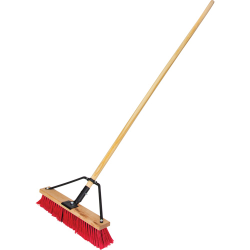 Balai-brosse &agrave; manche renforc&eacute;, 18", Moyen, Soies PVC Nuna Depot Inc.