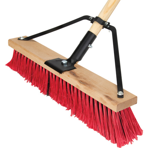Balai-brosse &agrave; manche renforc&eacute;, 18", Moyen, Soies PVC Nuna Depot Inc.