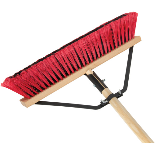 Balai-brosse &agrave; manche renforc&eacute;, 18", Moyen, Soies PVC Nuna Depot Inc.