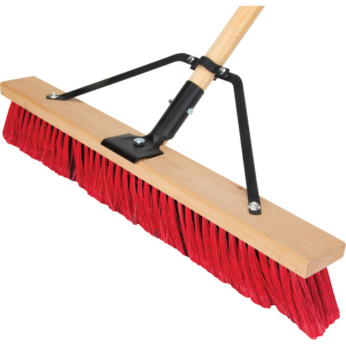 Balai-brosse &agrave; manche renforc&eacute;, 24", Moyen, Soies PVC Nuna Depot Inc.