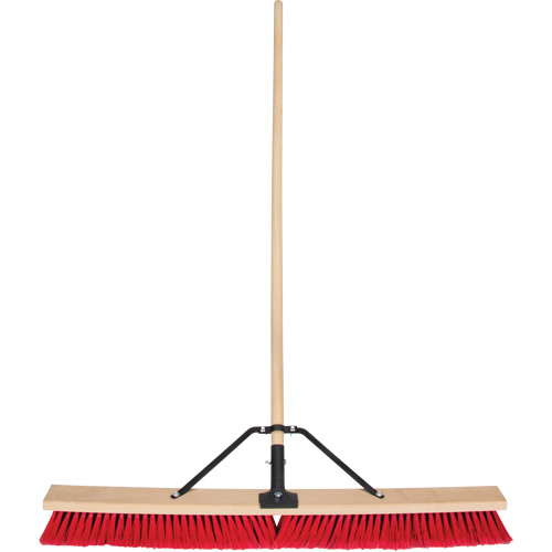 Balai-brosse &agrave; manche renforc&eacute;, 36", Moyen, Soies PVC Nuna Depot Inc.