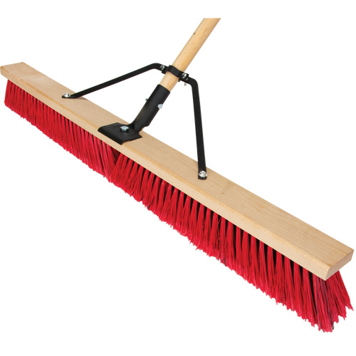 Balai-brosse &agrave; manche renforc&eacute;, 36", Moyen, Soies PVC Nuna Depot Inc.