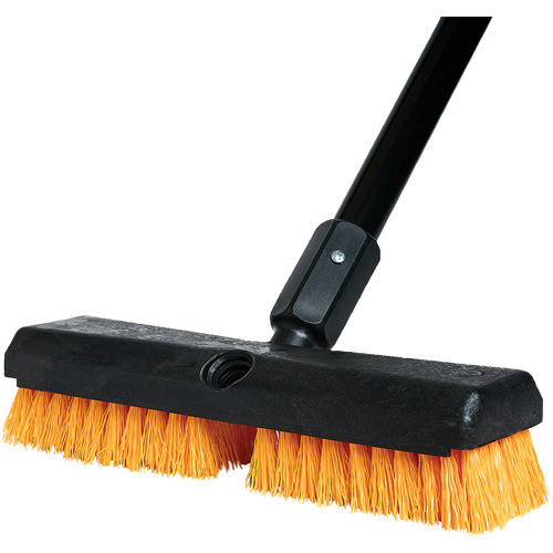 Brosse de nettoyage avec manche, 10" l, Soies Polypropyl&egrave;ne, Noir/Rouge Nuna Depot Inc.